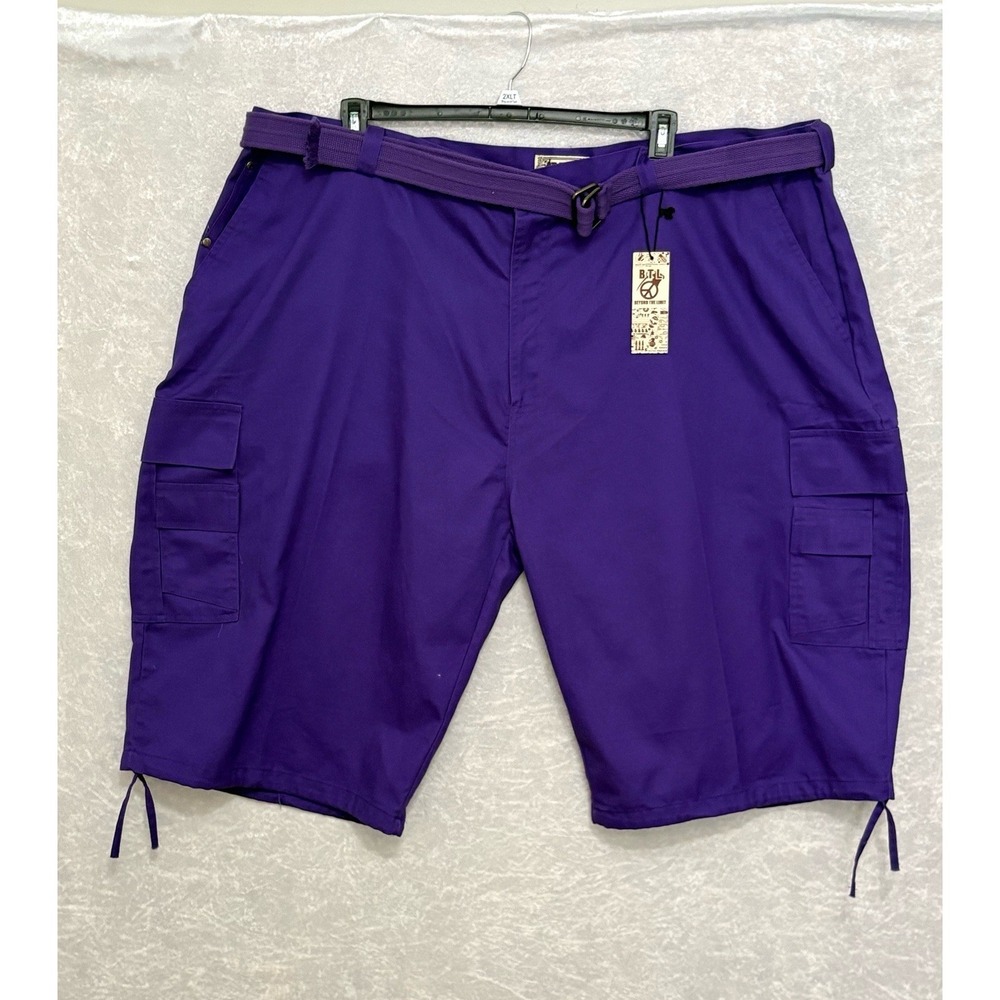 Beyond The Limit Men's Purple Cargo Shorts Size 52 Big & Tall Utility Shorts